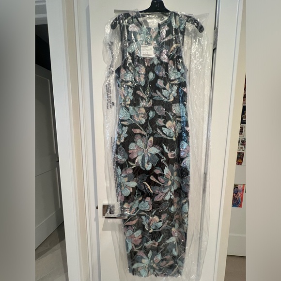 Milly Kinsley Painted Petals Sequin Dress NWT - Picture 3 of 8